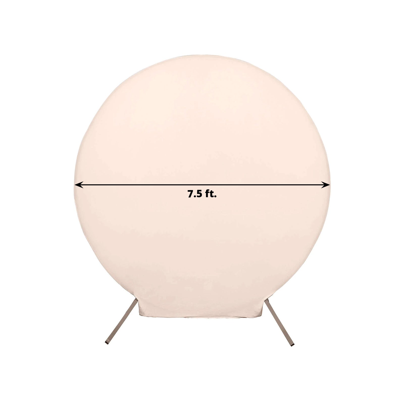 7.5ft Matte Blush Round Spandex Fit Party Backdrop Stand Cover - Bell Racket Store