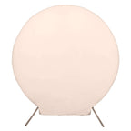 7.5ft Matte Blush Round Spandex Fit Party Backdrop Stand Cover - Bell Racket Store