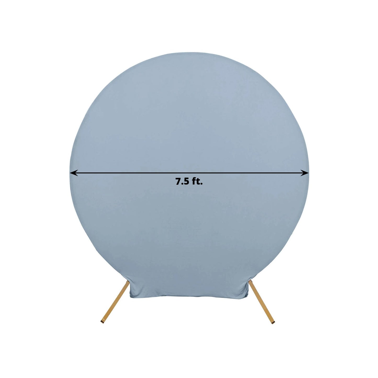 7.5ft Matte Dusty Blue Round Spandex Fit Party Backdrop Stand Cover - Bell Racket Store