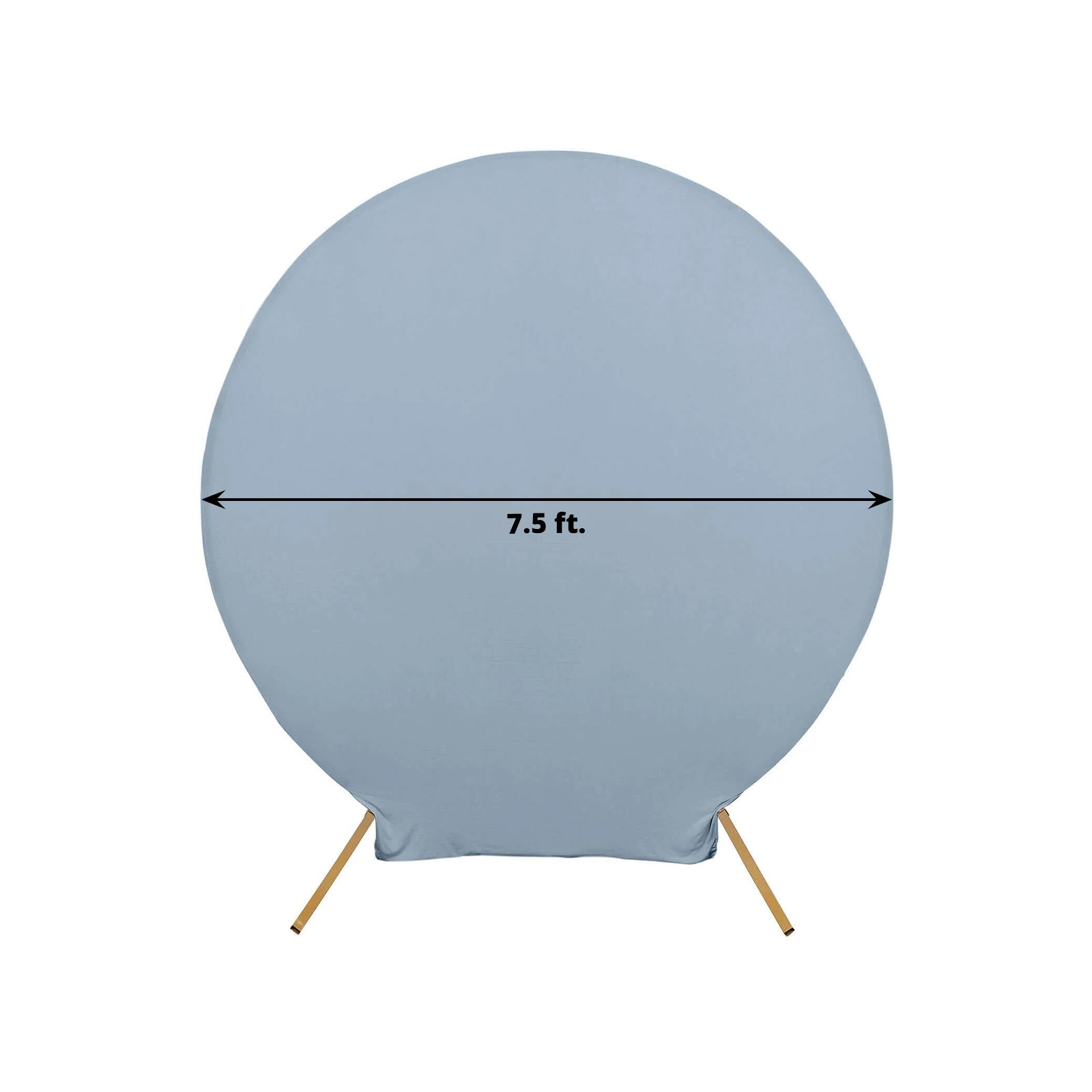 7.5ft Matte Dusty Blue Round Spandex Fit Party Backdrop Stand Cover - Bell Racket Store