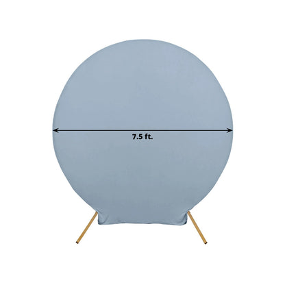 7.5ft Matte Dusty Blue Round Spandex Fit Party Backdrop Stand Cover - Bell Racket Store