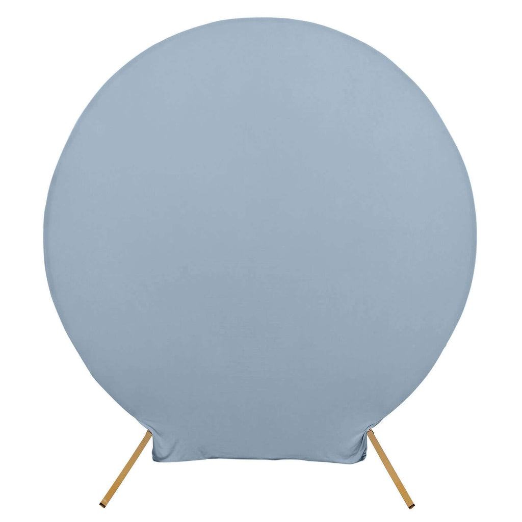 7.5ft Matte Dusty Blue Round Spandex Fit Party Backdrop Stand Cover - Bell Racket Store