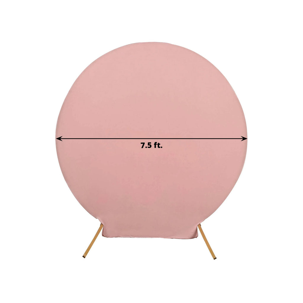 7.5ft Matte Dusty Rose Round Spandex Fit Party Backdrop Stand Cover - Bell Racket Store