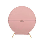 7.5ft Matte Dusty Rose Round Spandex Fit Party Backdrop Stand Cover - Bell Racket Store