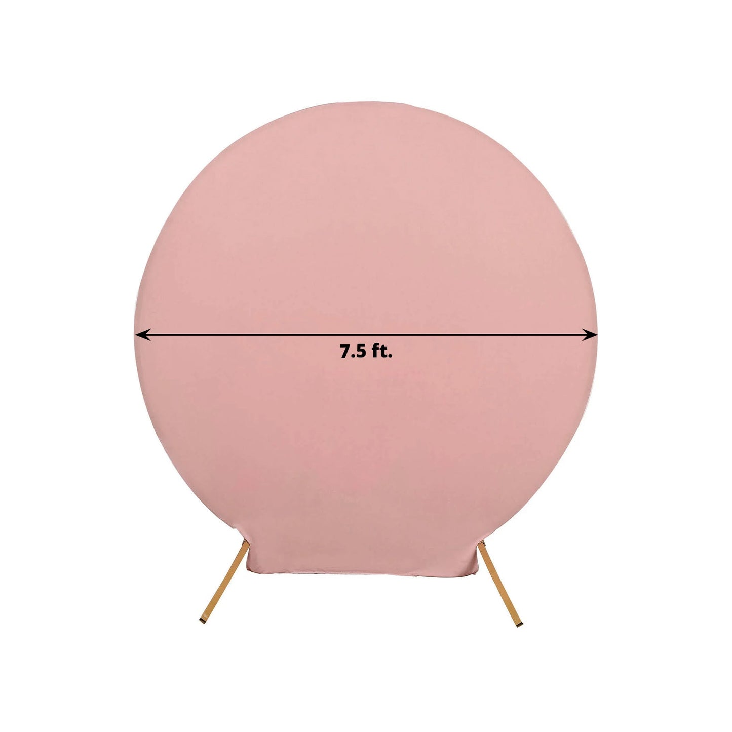 7.5ft Matte Dusty Rose Round Spandex Fit Party Backdrop Stand Cover - Bell Racket Store