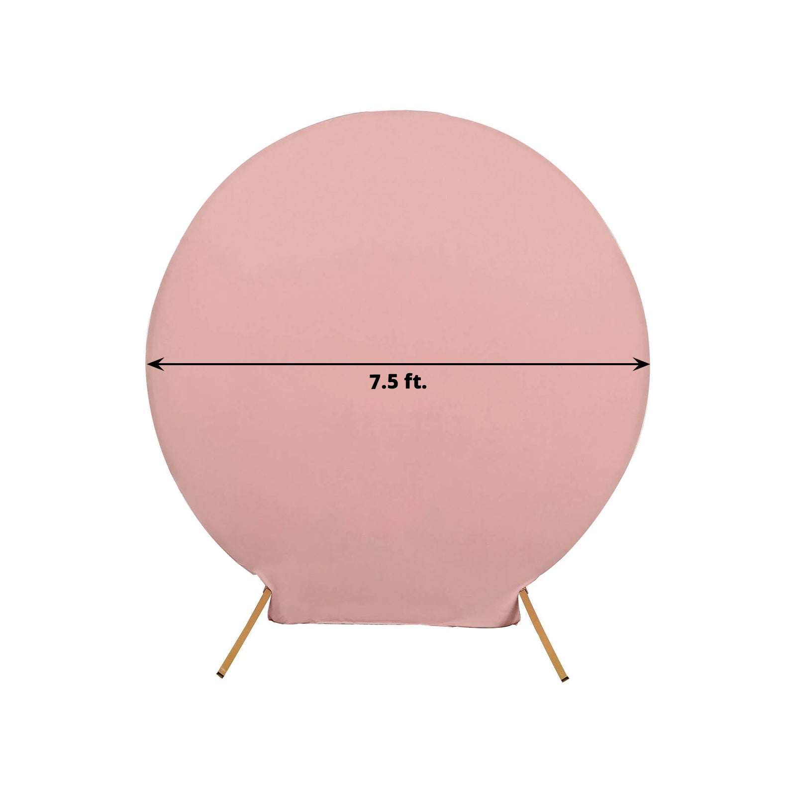7.5ft Matte Dusty Rose Round Spandex Fit Party Backdrop Stand Cover - Bell Racket Store