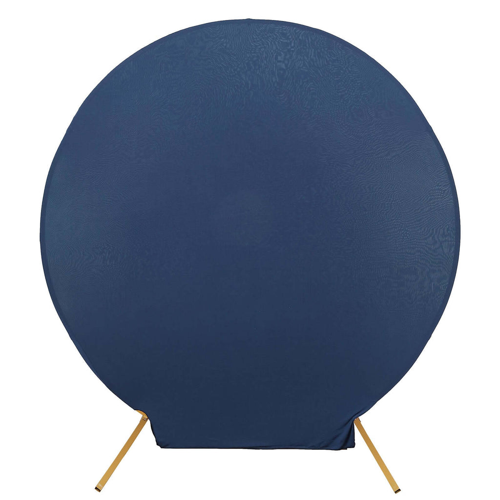7.5ft Matte Navy Blue Round Spandex Fit Party Backdrop Stand Cover - Bell Racket Store