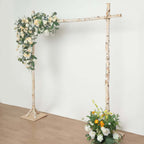 7.5ft Natural Birch Rustic Square Arbor Photography Backdrop Stand, Wooden Wedding Arch - Bell Racket Store