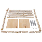 7.5ft Natural Birch Rustic Square Arbor Photography Backdrop Stand, Wooden Wedding Arch - Bell Racket Store