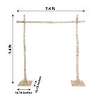 7.5ft Natural Birch Rustic Square Arbor Photography Backdrop Stand, Wooden Wedding Arch - Bell Racket Store