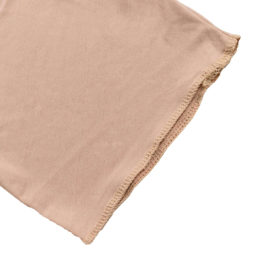 7.5ft Nude Spandex Crescent Moon Wedding Arch Cover, Custom Fitted Chiara Backdrop Stand Cover - Bell Racket Store