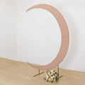 7.5ft Nude Spandex Crescent Moon Wedding Arch Cover, Custom Fitted Chiara Backdrop Stand Cover - Bell Racket Store