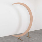 7.5ft Nude Spandex Crescent Moon Wedding Arch Cover, Custom Fitted Chiara Backdrop Stand Cover - Bell Racket Store