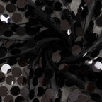 7.5ft Sparkly Black Big Payette Sequin Wedding Arch Cover for Round Backdrop Stand - Bell Racket Store