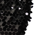 7.5ft Sparkly Black Big Payette Sequin Wedding Arch Cover for Round Backdrop Stand - Bell Racket Store