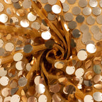 7.5ft Sparkly Gold Big Payette Sequin Wedding Arch Cover for Round Backdrop Stand - Bell Racket Store
