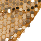 7.5ft Sparkly Gold Big Payette Sequin Wedding Arch Cover for Round Backdrop Stand - Bell Racket Store