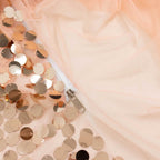 7.5ft Sparkly Rose Gold Big Payette Sequin Wedding Arch Cover for Round Backdrop Stand - Bell Racket Store