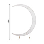 7.5ft White Spandex Crescent Moon Wedding Arch Cover, Custom Fitted Chiara Backdrop Stand Cover - Bell Racket Store