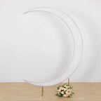 7.5ft White Spandex Crescent Moon Wedding Arch Cover, Custom Fitted Chiara Backdrop Stand Cover - Bell Racket Store