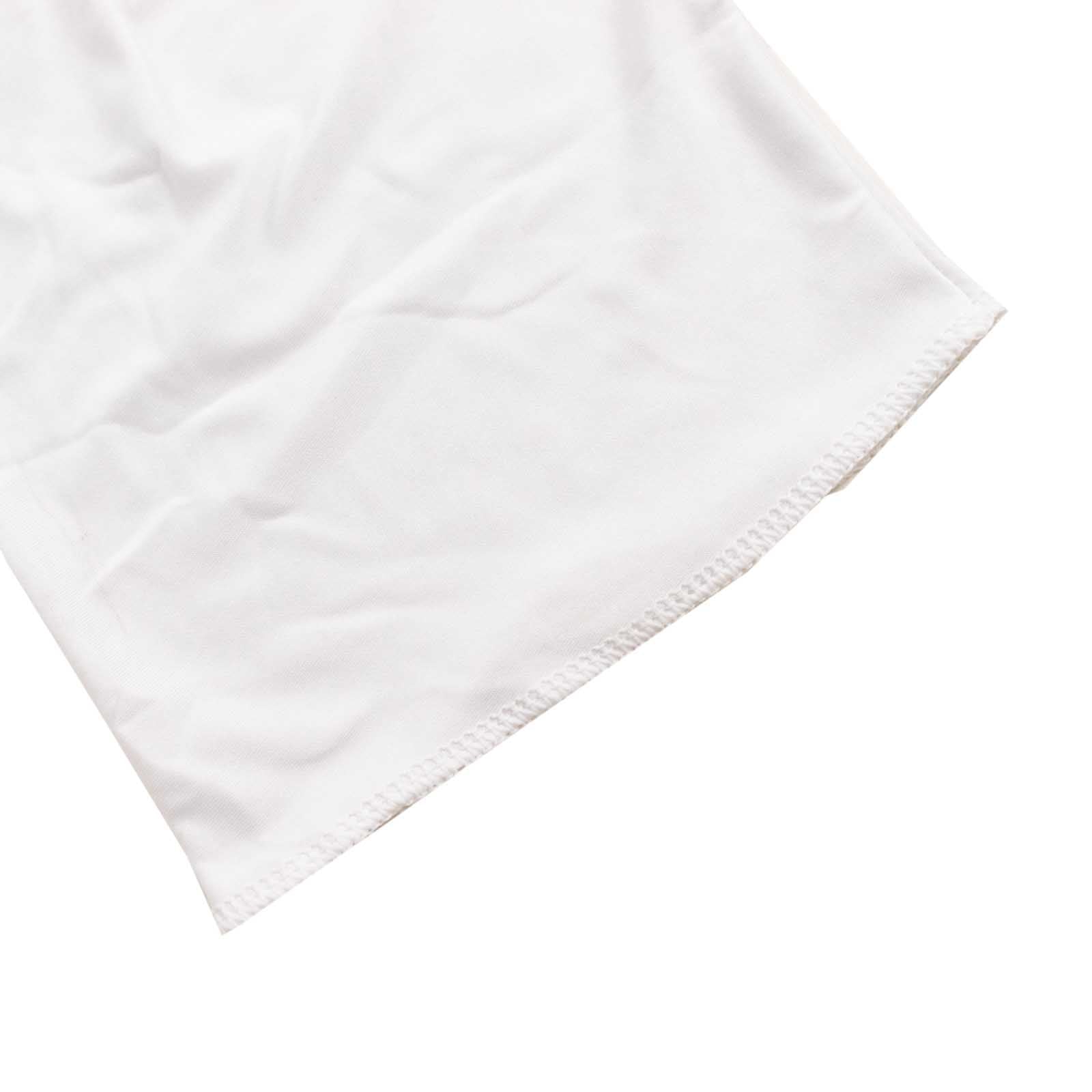 7.5ft White Spandex Crescent Moon Wedding Arch Cover, Custom Fitted Chiara Backdrop Stand Cover - Bell Racket Store