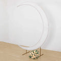7.5ft White Spandex Crescent Moon Wedding Arch Cover, Custom Fitted Chiara Backdrop Stand Cover - Bell Racket Store
