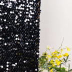 7ft Black Double Sided Big Payette Sequin Chiara Wedding Arch Cover For Half Moon Backdrop Stand - Bell Racket Store