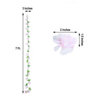 2 Pack 7ft Blush Artificial Cherry Blossom Flower Garland