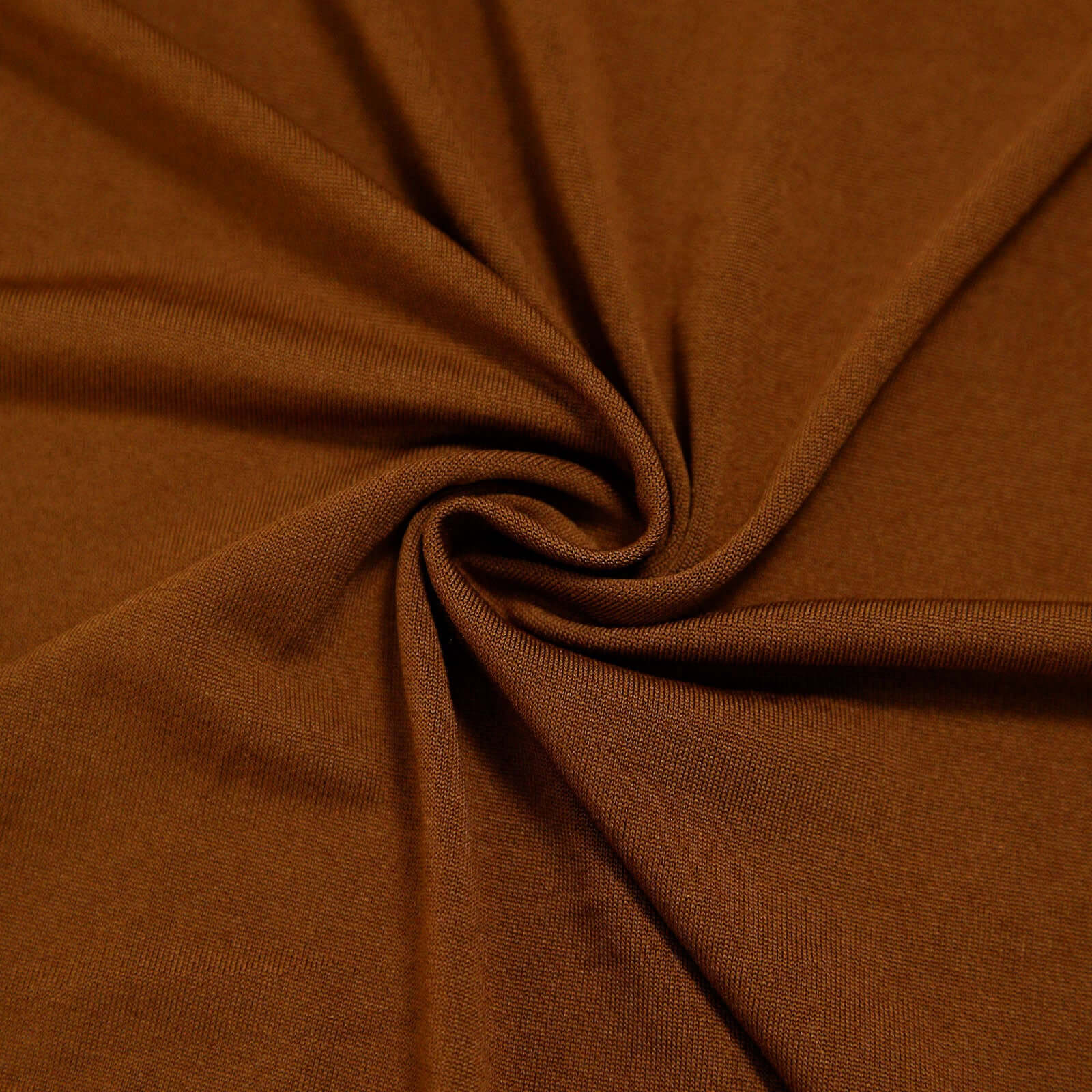 7ft Cinnamon Brown Spandex Half Moon Chiara Backdrop Stand Cover, Custom Fitted Wedding Arch Cover - Bell Racket Store