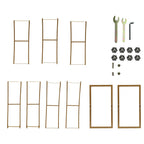 7ft Gold Double - Curved Metal Arch Frame â€“ Backdrop, Balloon & Flower Arrangement Display Stand - Bell Racket Store