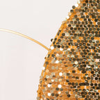 7ft Gold Double Sided Big Payette Sequin Chiara Wedding Arch Cover For Half Moon Backdrop Stand - Bell Racket Store