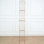 7ft Gold Metal Lattice Grid S - Shaped Wedding Arch Aisle Display Decor, Wavy Flower Frame Backdrop Stand - Bell Racket Store