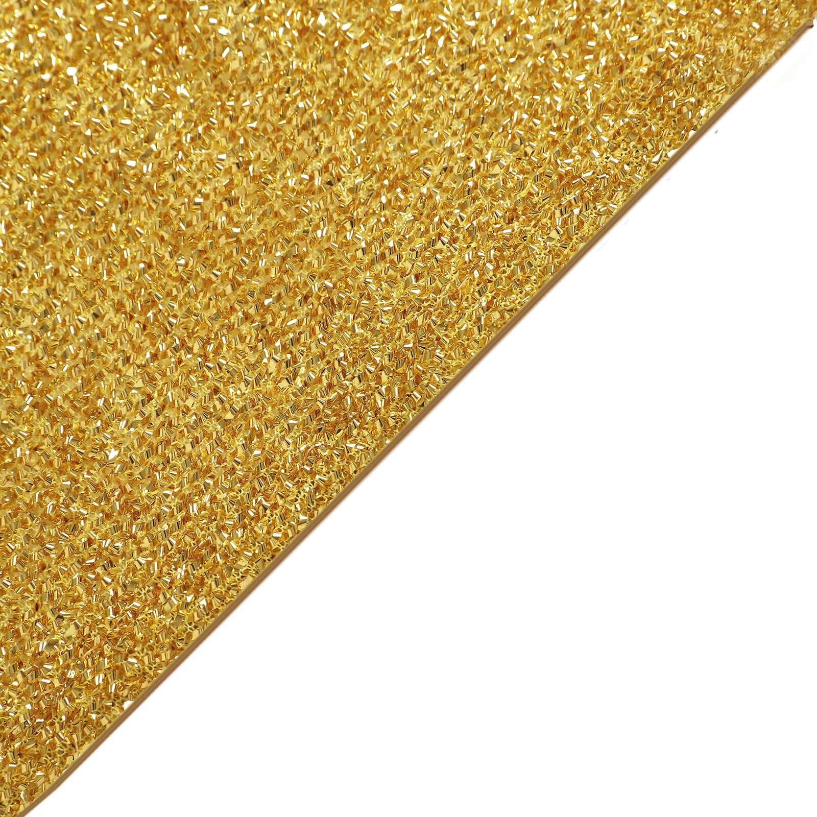 7ft Gold Shimmer Tinsel Spandex Chiara Backdrop Stand Cover For Fitted Round Top Wedding Arch - Bell Racket Store