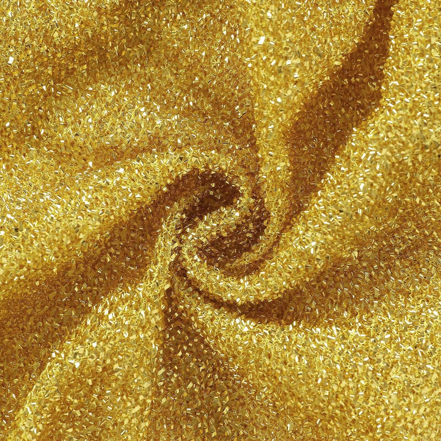7ft Gold Shimmer Tinsel Spandex Chiara Backdrop Stand Cover For Fitted Round Top Wedding Arch - Bell Racket Store
