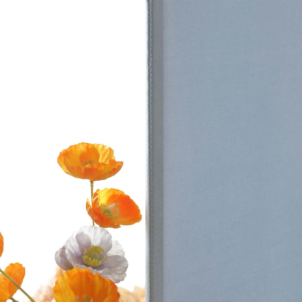 7ft Matte Dusty Blue Spandex Fitted Chiara Backdrop Stand Cover For Round Top Wedding Arch - Bell Racket Store