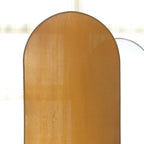 7ft Matte Gold Spandex Fitted Chiara Backdrop Stand Cover For Round Top Wedding Arch - Bell Racket Store