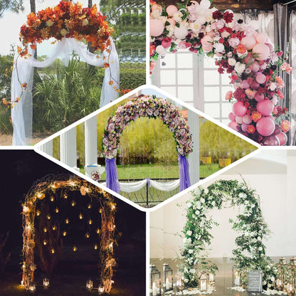 7ft Metal Wedding Arch, Flower Frame Arbor Backdrop Stand - NestOCart