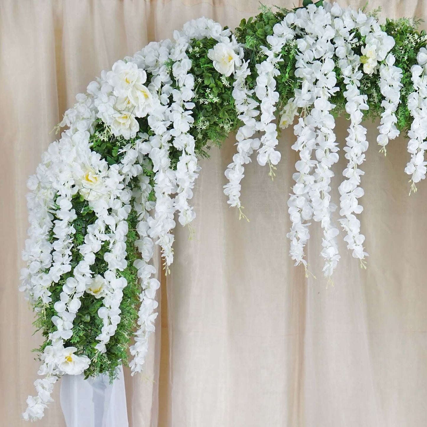 7ft Metal Wedding Arch, Flower Frame Arbor Backdrop Stand - NestOCart