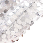 7ft Silver Double Sided Big Payette Sequin Chiara Wedding Arch Cover For Half Moon Backdrop Stand - Bell Racket Store