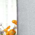 7ft Silver Shimmer Tinsel Spandex Chiara Backdrop Stand Cover For Fitted Round Top Wedding Arch - Bell Racket Store