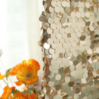 7ft Sparkly Champagne Double Sided Big Payette Sequin Chiara Backdrop Stand Cover For Fitted Round Top Wedding Arch - Bell Racket Store