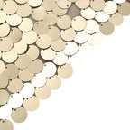 7ft Sparkly Champagne Double Sided Big Payette Sequin Chiara Backdrop Stand Cover For Fitted Round Top Wedding Arch - Bell Racket Store