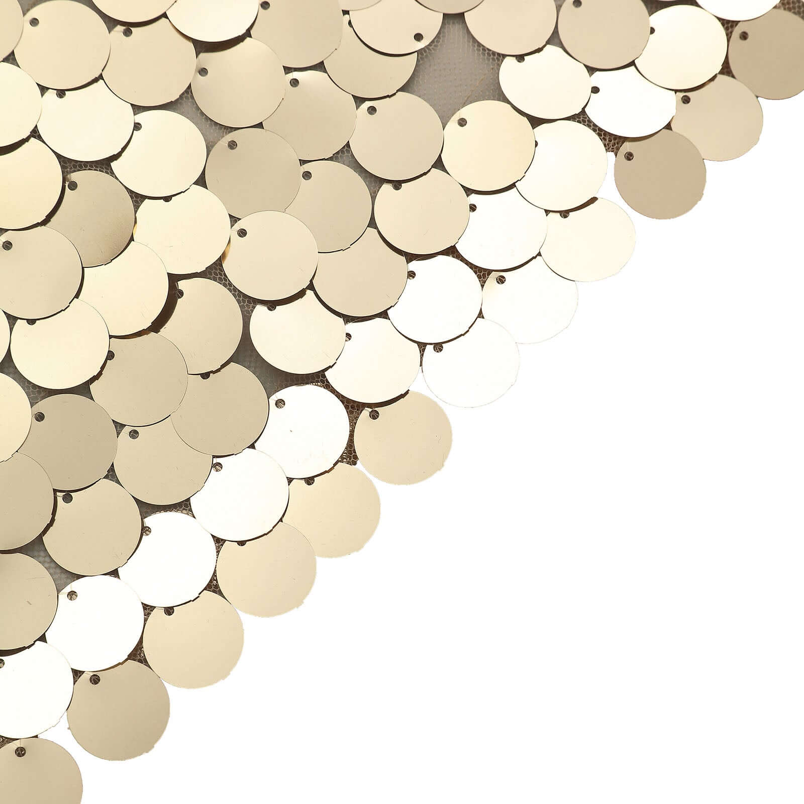 7ft Sparkly Champagne Double Sided Big Payette Sequin Chiara Backdrop Stand Cover For Fitted Round Top Wedding Arch - Bell Racket Store