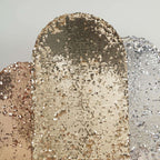 7ft Sparkly Champagne Double Sided Big Payette Sequin Chiara Backdrop Stand Cover For Fitted Round Top Wedding Arch - Bell Racket Store