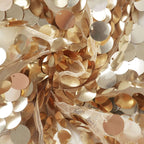 7ft Sparkly Champagne Double Sided Big Payette Sequin Chiara Backdrop Stand Cover For Fitted Round Top Wedding Arch - Bell Racket Store