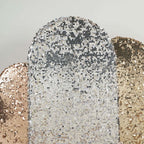 7ft Sparkly Silver Double Sided Big Payette Sequin Chiara Backdrop Stand Cover For Fitted Round Top Wedding Arch - Bell Racket Store