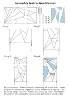 7ft Tall Gold Metal Rectangular Geometric Flower Frame Prop Stand, Wedding Backdrop Floor Stand With Cloudy Film Insert - Bell Racket Store