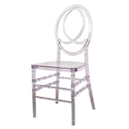 8 - Pack Acrylic Stackable Ghost Chairs in Phoenix Chiavari Style Transparent Resin with Oval Back Clear â€“ Sleek Armless Design for Weddings & Gatherings - Bell Racket Store