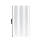 8 Pack Clear Acrylic Ceiling Drape Tubes with Position Fastening Pins and Connectors - 24" - Bell Racket Store