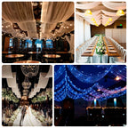 8 Pack Clear Acrylic Ceiling Drape Tubes with Position Fastening Pins and Connectors - 24" - Bell Racket Store